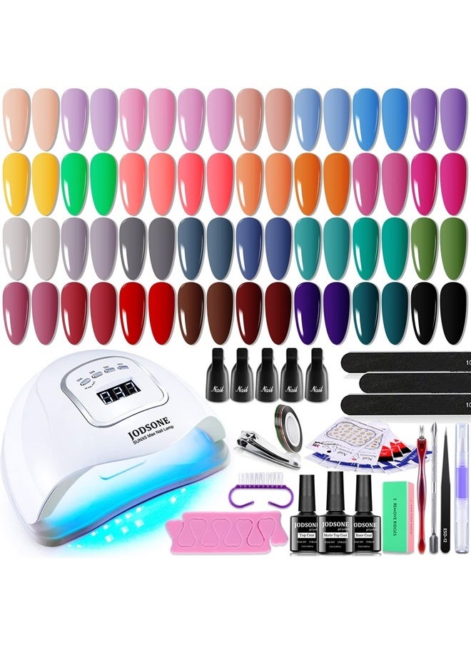 Gel Nail Polish Kit with U V Light 32 Color Soak OFF Gel Nail Kit Base&Top Coat Gel Polish for DIY Manicure Lovers