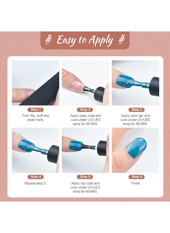Gel Nail Polish Kit with U V Light 32 Color Soak OFF Gel Nail Kit Base&Top Coat Gel Polish for DIY Manicure Lovers