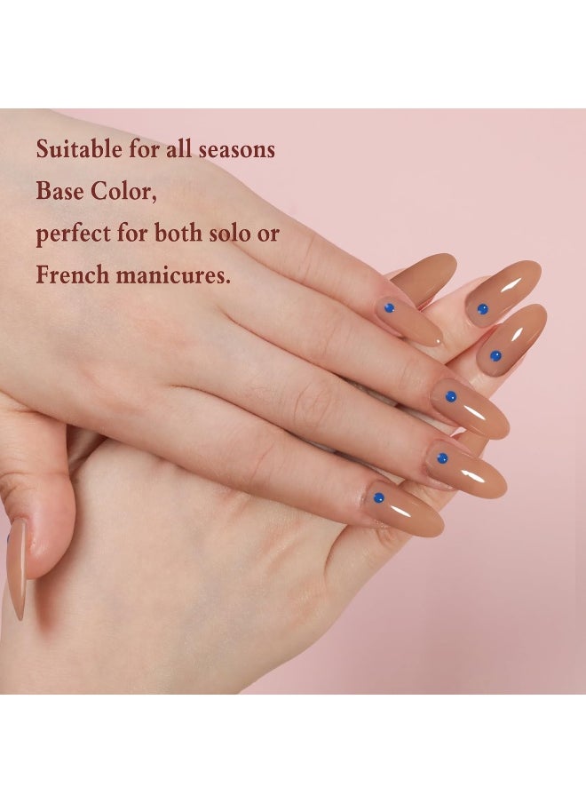 Gel Nail Polish,15ML Nude Pink Color Soak Off UV LED Gel Polish Nail Art Manicure Salon DIY Nail Design Decoration at Home #D016