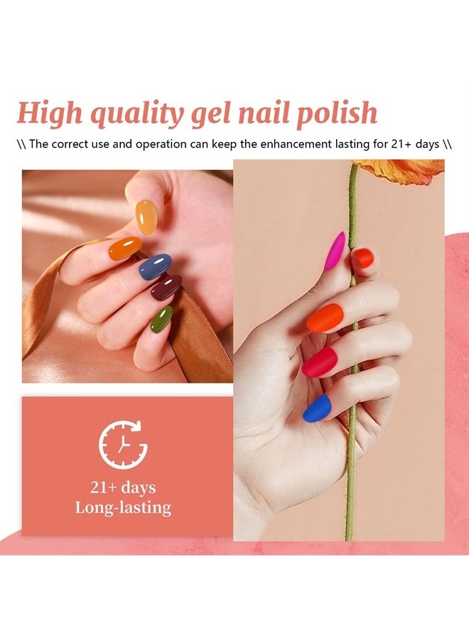 Gel Nail Polish Kit with UV Light 32 Colors Gel Polish Kit with Base Coat No Wipe & Matte Top Coat 150W LED Nail Lamp Starter Gel Nail Set Manicure Profession Salon Nail kit Tools