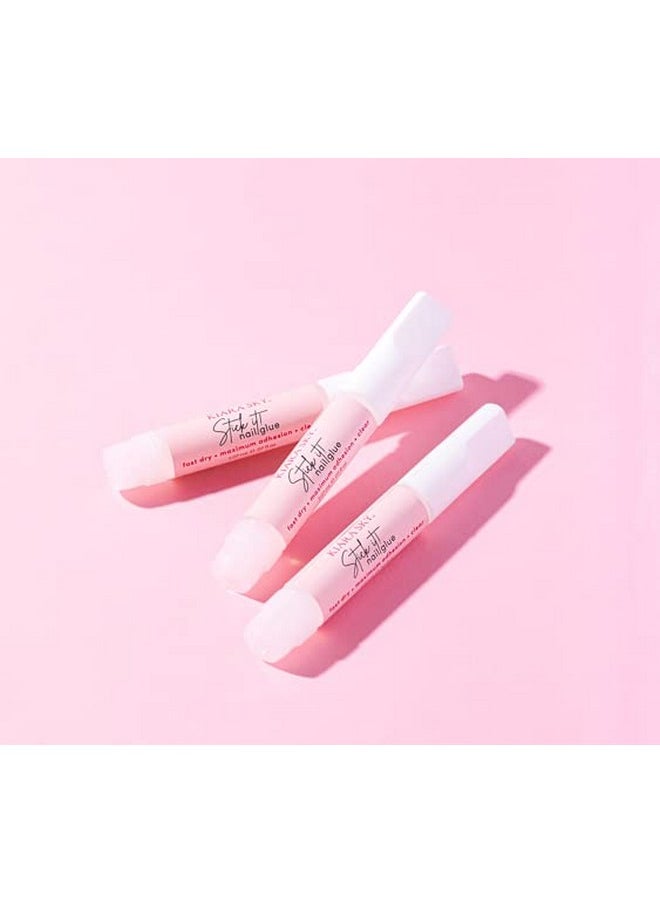 Kiara Sky Stick It Nail Glue Super Strong Fast Drying Nail Glue for Acrylic Nails, Tips & Press On Long Lasting Acrylic Nail Glue for Manicures - 10 Full Size Tubes in Each Pack