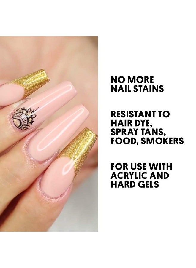 Young Nails Stain Resistant Gel Top Coat - Professional Grade Clear Gel Nail Polish Top Coat, No Wipe UV Gel Top Coat for Acrylic and Hard Gel Nails, Prevents Discoloration, UV & LED Cure - 1/3 oz