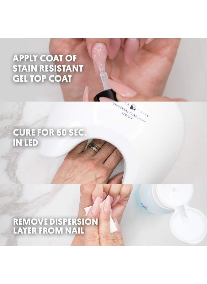 Young Nails Stain Resistant Gel Top Coat - Professional Grade Clear Gel Nail Polish Top Coat, No Wipe UV Gel Top Coat for Acrylic and Hard Gel Nails, Prevents Discoloration, UV & LED Cure - 1/3 oz