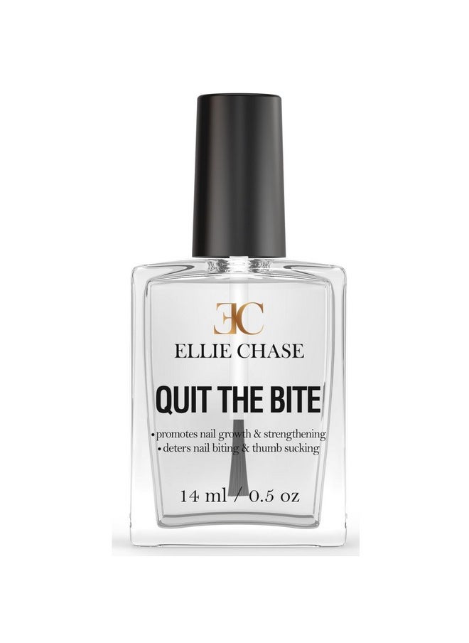 Ellie Chase Stop Nail Biting Deterrent Treatment Polish Extra Bitter Taste 0.5 Oz | Stop Putting Fingers In Your Mouth | Safe For Adults & Kids | Helps Nail Growth Made in USA | DBP Free, TPHP Free
