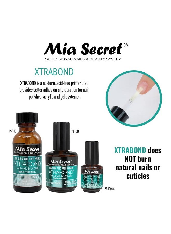Mia Secret XTRABOND No-Burn Acid-free Primer 1/2 oz. for Acrylic and UV Gels