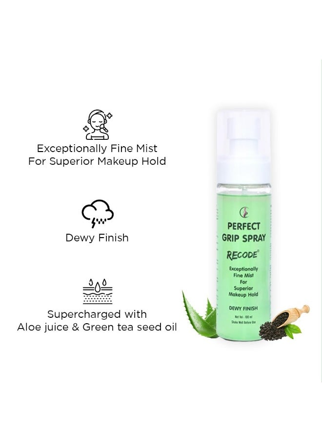 Perfect Grip Spray Makeup Fixer 100ml Dewy Finish Vitamin E Long Lasting Hydrates Soothes Refreshes Skin