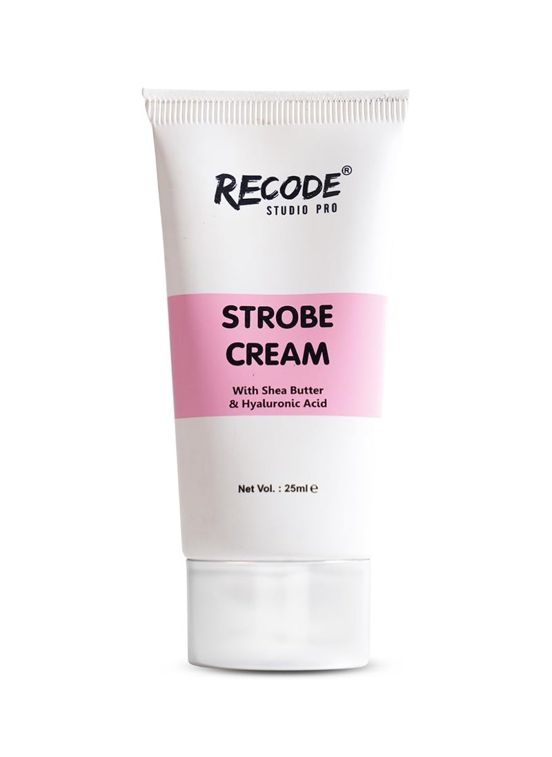 Strobe Cream Rose Gold 25ml Primer Highlighter Moisturizer Instant Illumination Hydration Shea Butter Hyaluronic Extracts