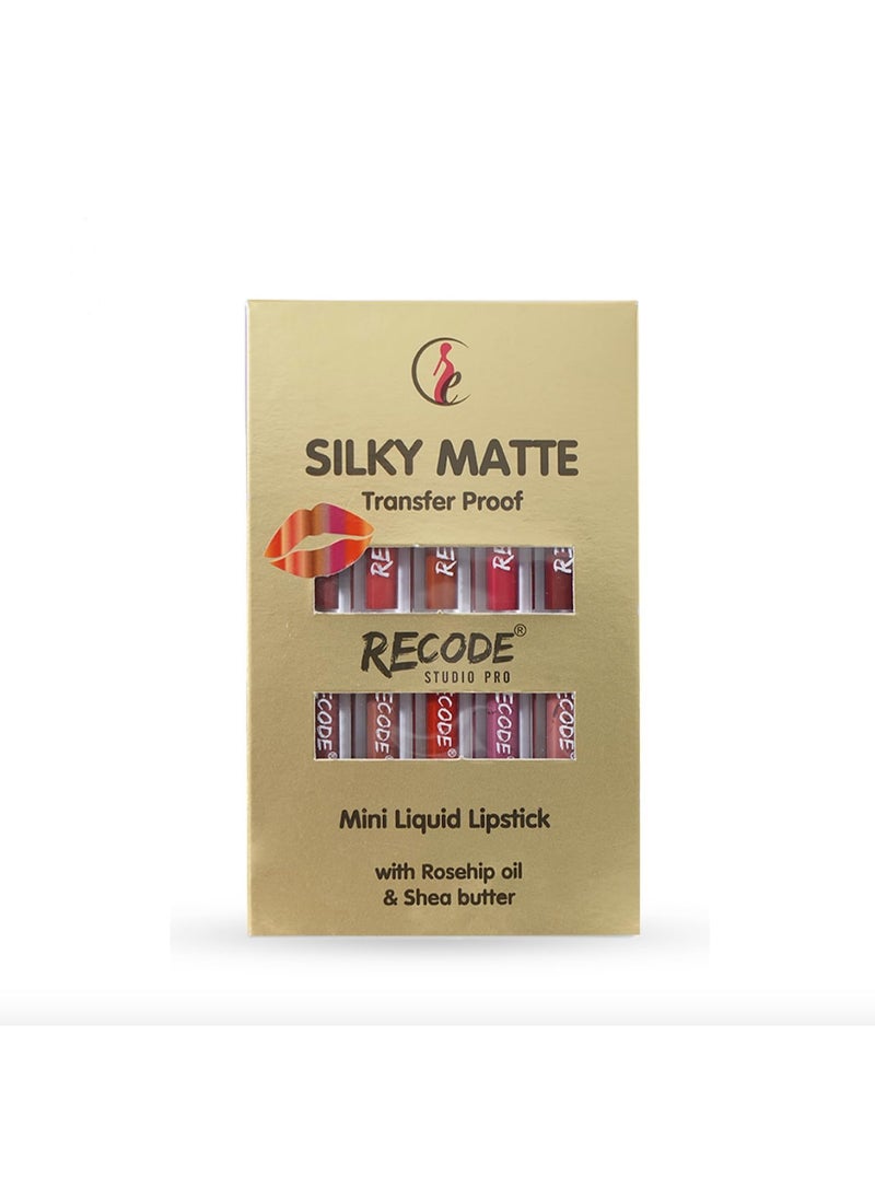 Silky Matte Liquid Lipstick Combo Smudge Proof Transfer Proof Long Lasting Rosehip Shea Butter Pack of 10 Gifting Wedding Travel