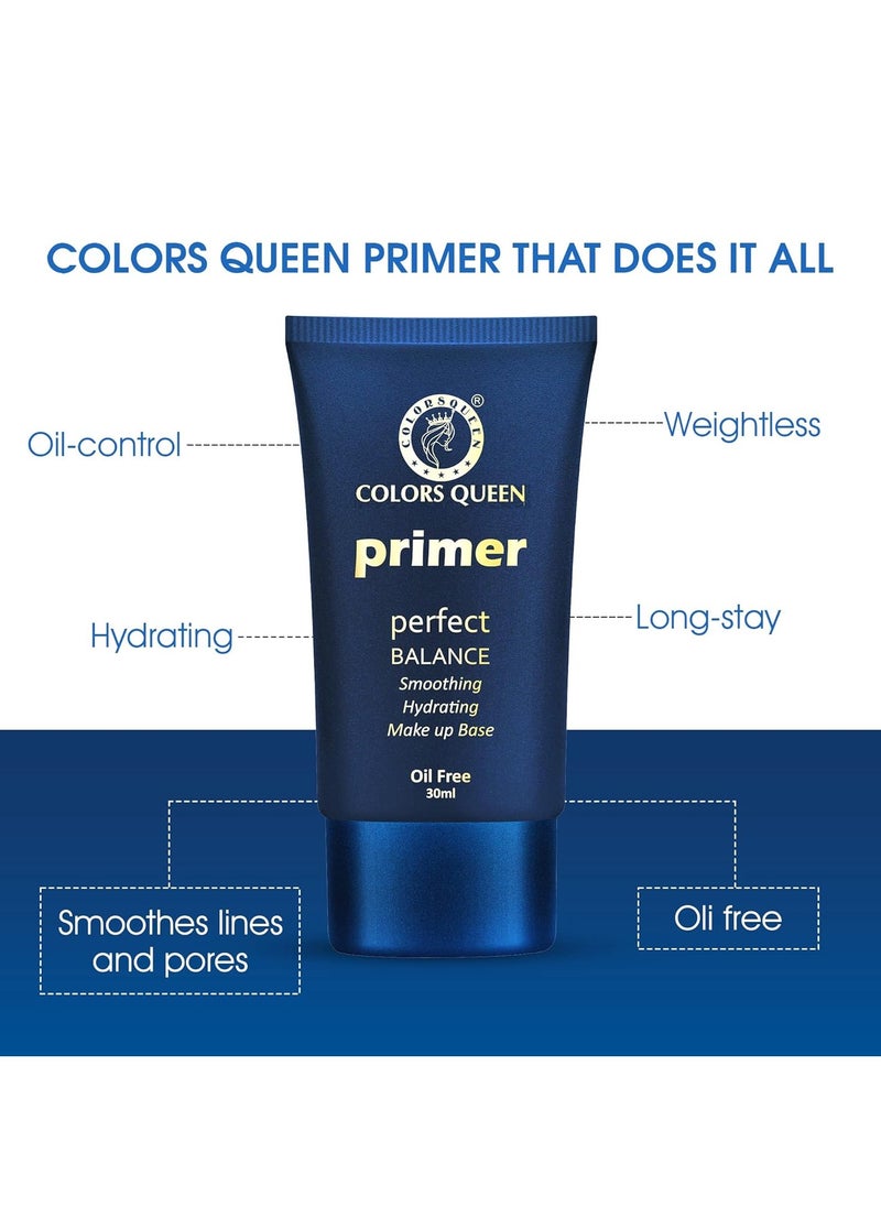 Perfect Balance Oil and Primer Waterproof Long Lasting Face Makeup Masks Fine Lines Uneven Texture with Eye Primer Pack of 2