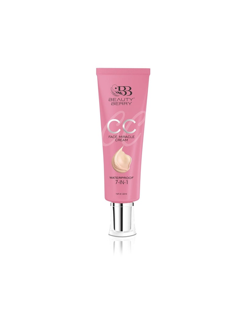 7 in 1 Face Miracle CC Cream Foundation Smooth Lightweight Blendable Waterproof Long Lasting Dewy Finish Anti Aging Face Makeup natural almonds