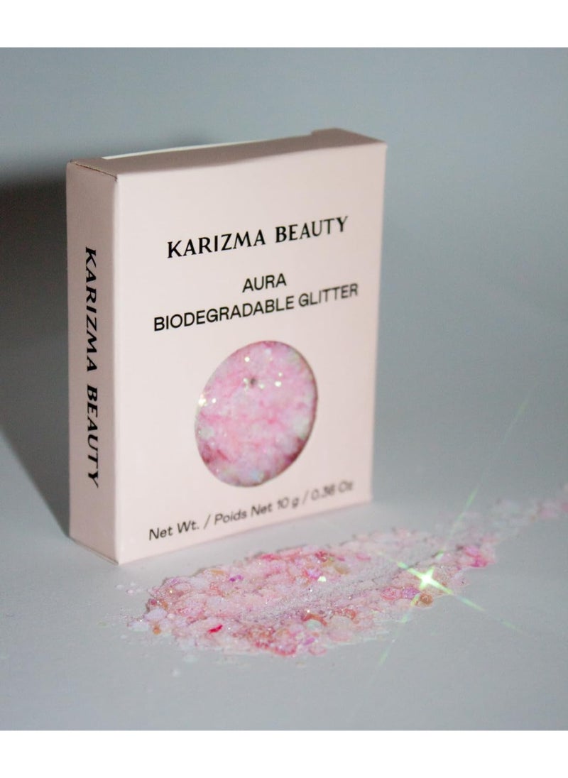 Aura Biodegradable Chunky Glitter // Karizma Beauty Bio Glitter Eco Glitter Face Glitter 10g