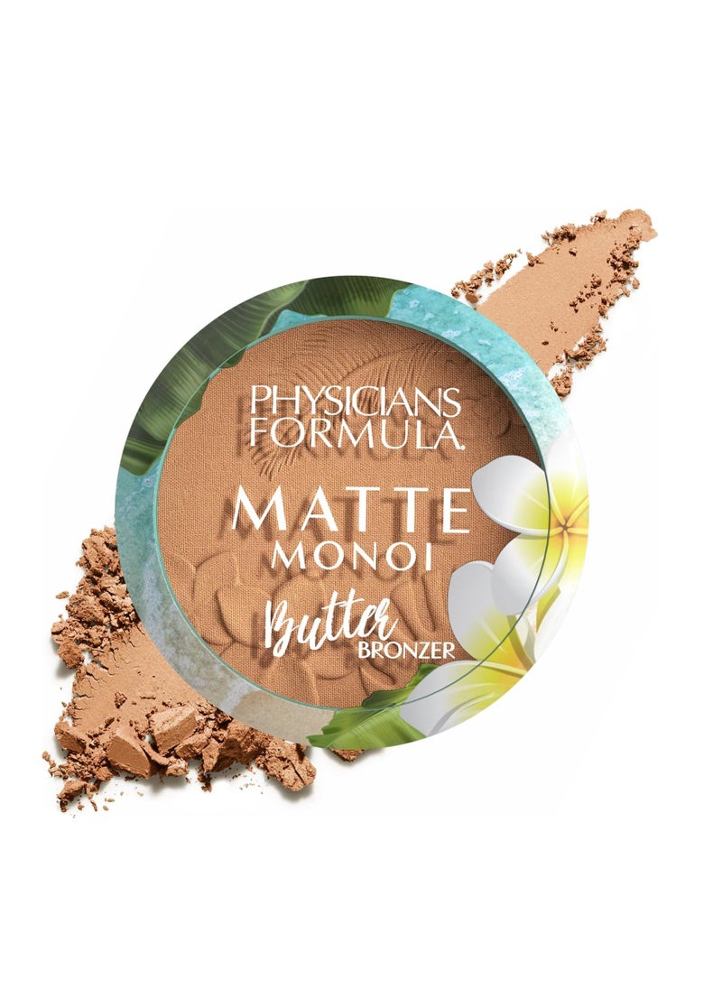 Matte Monoi Butter Bronzer Creamy Soft Texture with Monoi and Murumuru Butter for Long Lasting Water Resistant Effect Vegan