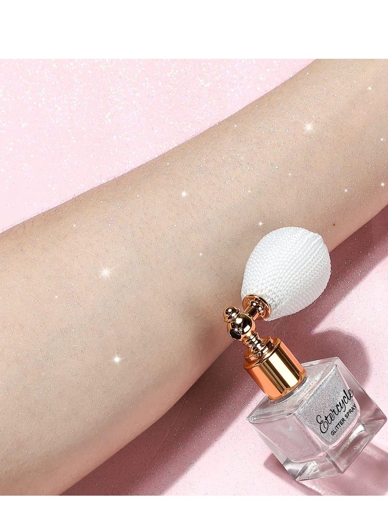 Etercycle Gold Body Glitter Spray, Shimmering Spray Powder Sparkle Powder, Cosmetic Shimmer Makeup Glitter for Hair and Body Face Clothes Nail Art Craft Design Easter Christmas Halloween Crafts