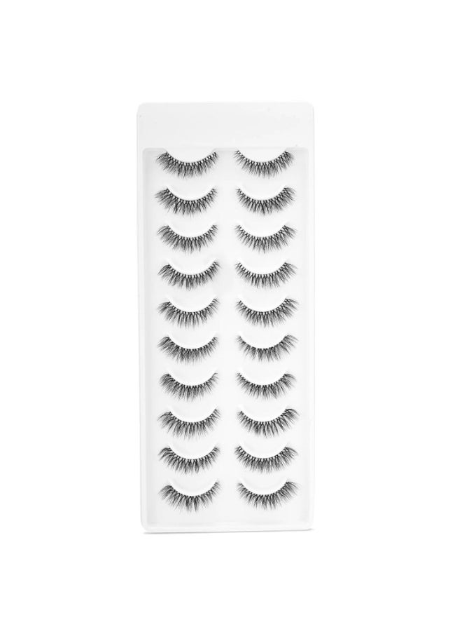 RE03 Featherlight Eyelashes Transparent Band Pack of 10