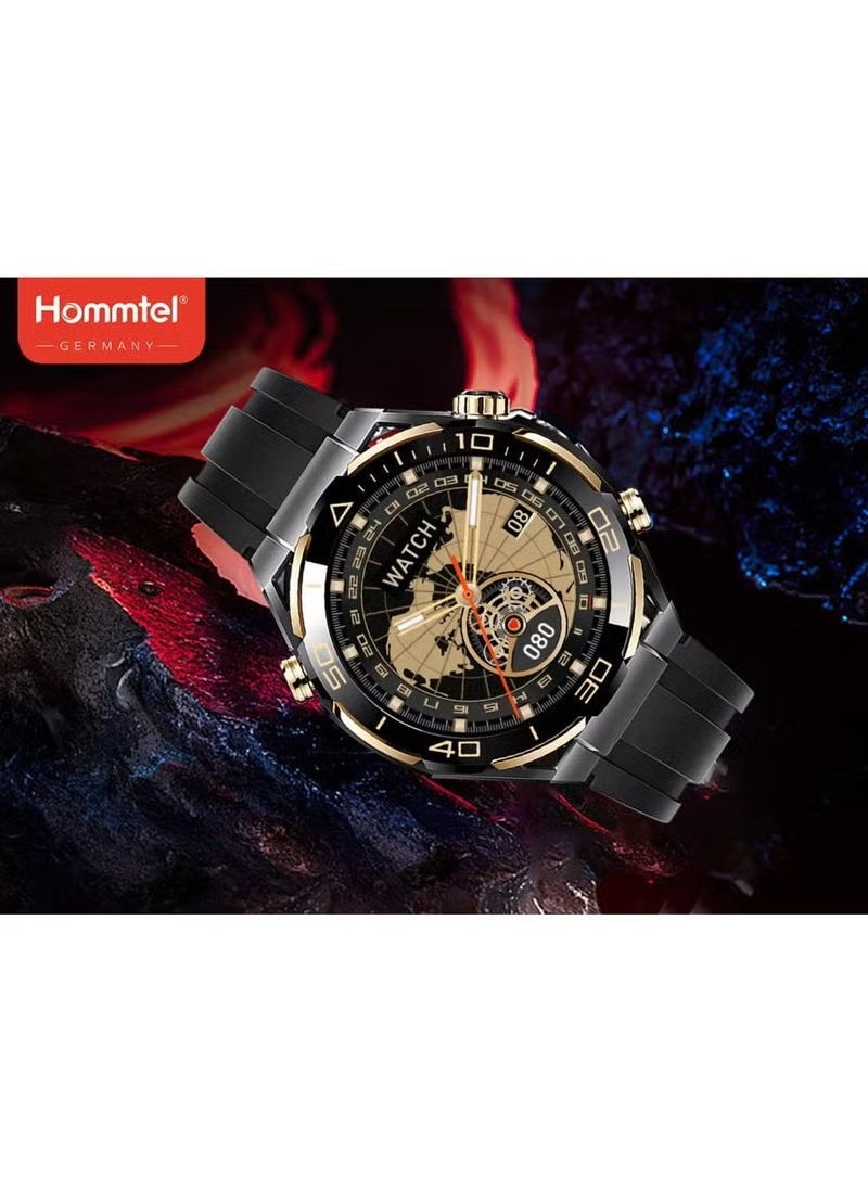 3 Straps AMOLED Smartwatch with 1.3-Inch HD Display, 4GB Built-in Storage, Fitness and Sleep Tracker, Heart Rate Monitor, Custom Watch Faces, IP67 Waterproof Rating, Long Battery Life – Available in Black, Silver, and Gold for Men and Women