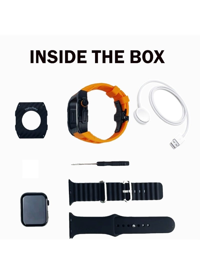 Richard M10 Smart Watch for Men and Boys – Wireless Charging, Inbuilt Protection Case, Heart Rate Monitor, Fitness & Sleep Tracker, Waterproof Design, 3 Stylish Strap Options, Smart Notifications, Compatible with Android & iOS Devices