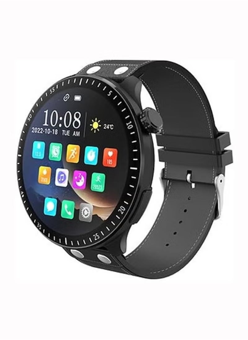 Haino Teko Germany RW40 Smart Watch – 53mm Full Screen Round Display, Wireless Charging, Fitness Tracker, Heart Rate & Sleep Monitor, Customizable Watch Faces, Long Battery Life – Stylish Smartwatch for Men & Boys (Black)