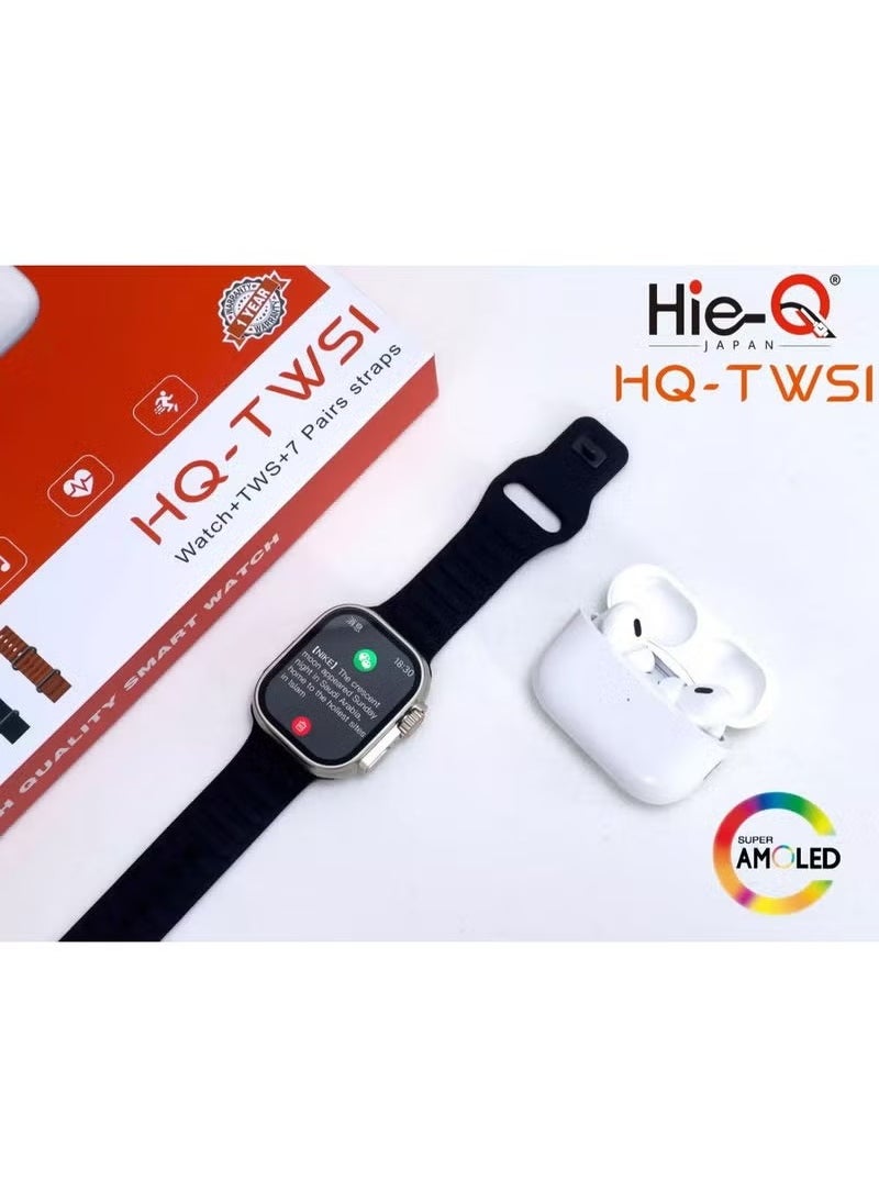 Smartwatch & Wireless Earbuds Combo – Fitness Tracker with Heart Rate Monitor, Waterproof Smartwatch + True Wireless Earbuds for Music & Calls – Ideal Gift Set for Men & Women
