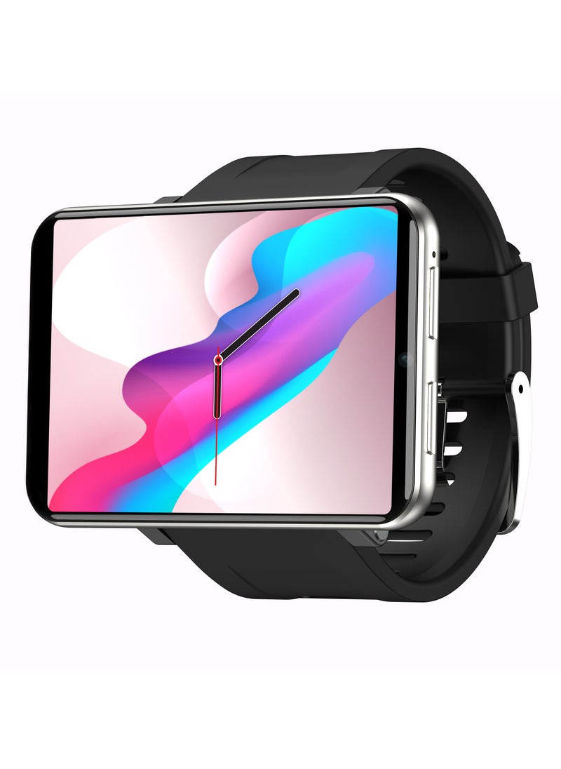4G Smart Watch 2.86 Inch Screen Android 7.1 1GB+16GB 5MP Camera 2700mAh Battery Smartwatch for Men (Silver, 1GB+16GB)