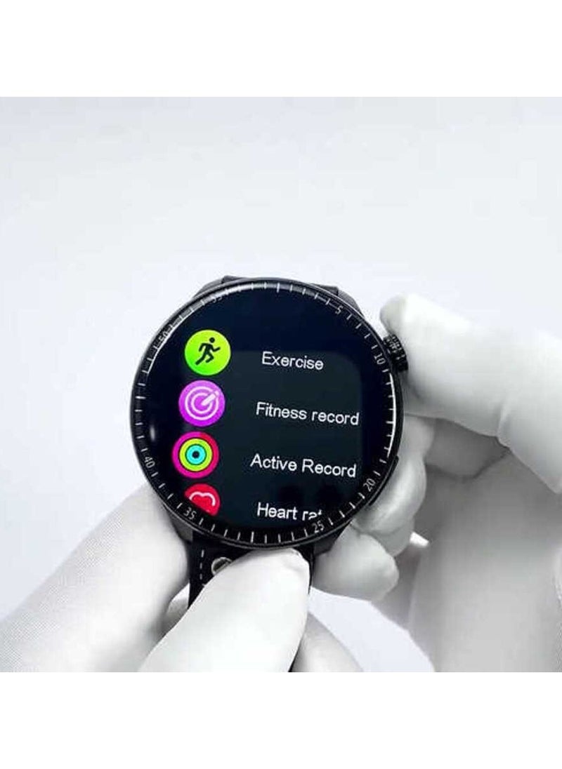 RW40 Smart Watch – 53MM Full Screen Round Display, Wireless Charger, Stylish Design for Men & Boys, Black – Fitness Tracker, Health Monitoring, and Smart Features