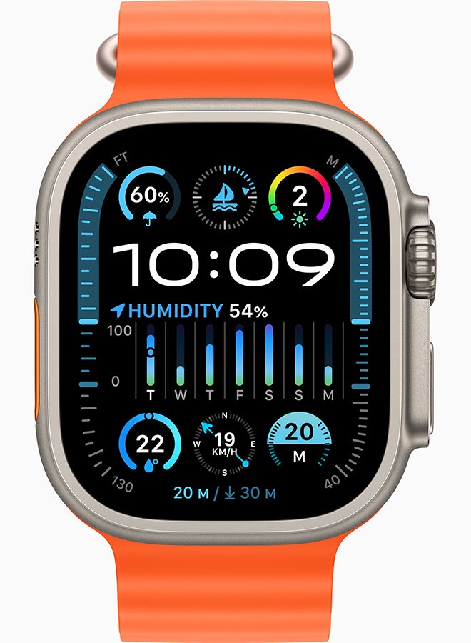 Renewed - Watch Ultra 2 GPS + Cellular, 49mm Titanium Case With Orange Ocean Band
