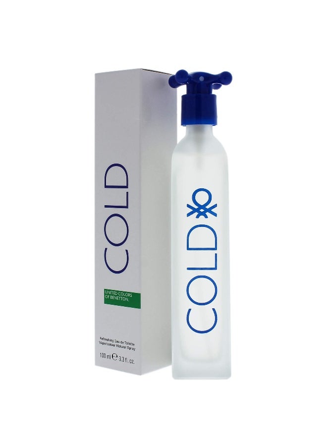 Cold By United Colors Of Benetton For Men. Eau De Toilette Spray 3.3 Ounce