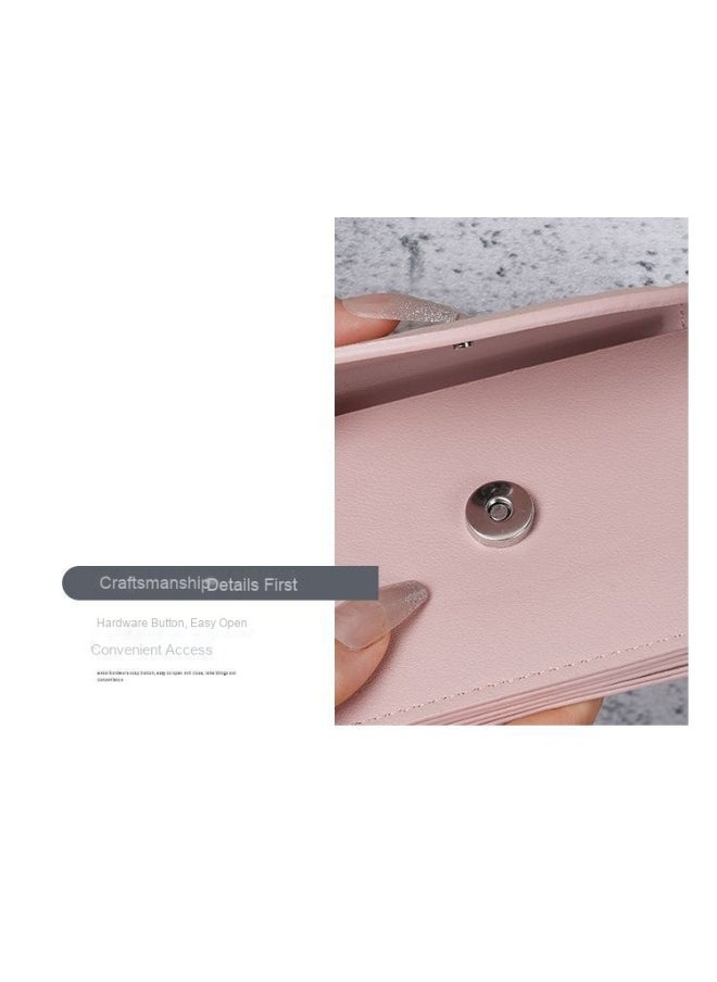 Korean ins Short Card Bag Portable Small Solid Color Simple Girl's new PU Leather Certificate Purse Wallet
