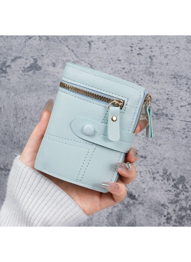 Ladies Purse Wallet PU Leather Short Women Wallet Card Holder Organiser Wallet Wristlet Clutch Wallet with Zipper Pocket Coin Purse Phone Wallet