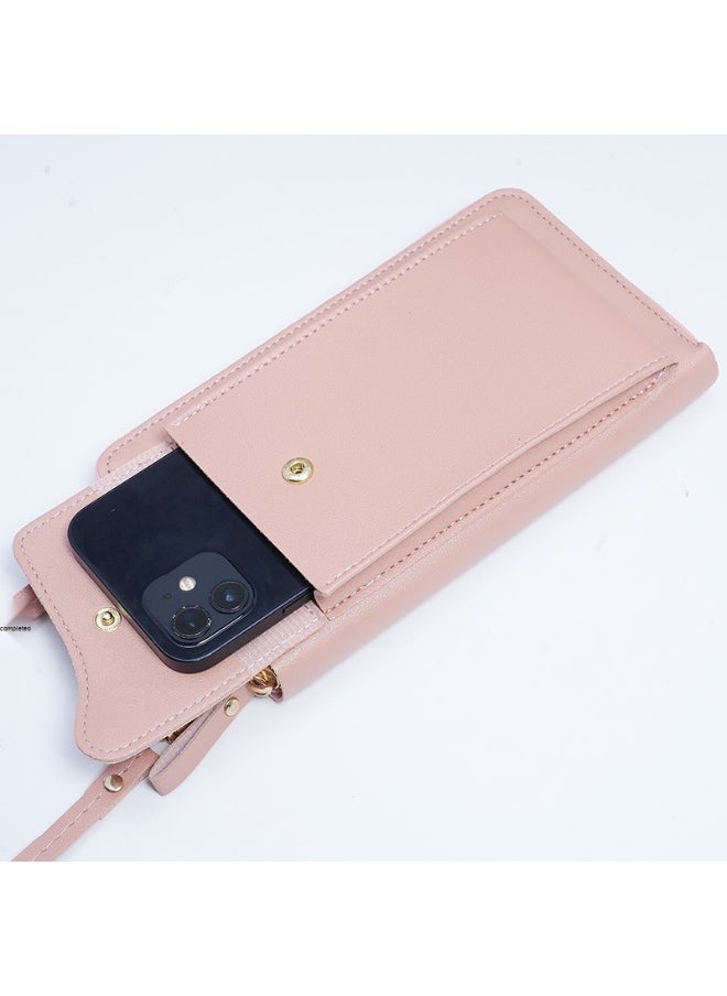 New Fashion Korean Single Shoulder Crossbody Bag Large Capacity Women's Long Purse Solid Color Purse Phone Wallet
