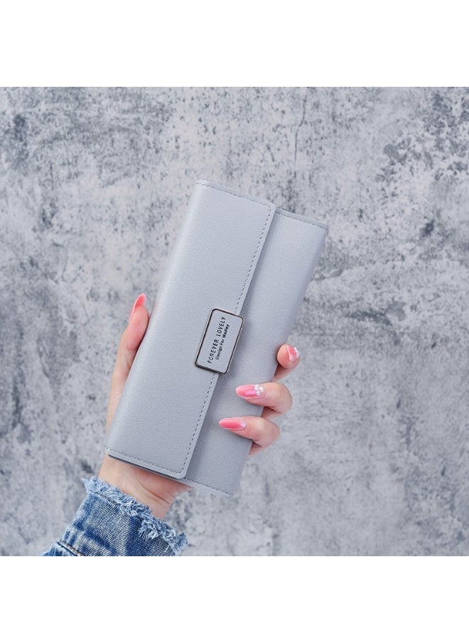 Ladies Purse Wallet PU Leather Long Women Wallet Card Holder Organiser Wallet Wristlet Clutch Wallet with Zipper Pocket Coin Purse Phone Wallet