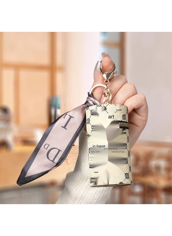 High Luxury Coin Purse Pendant Earphone Bag Lipstick Mini Keychain Bag Retro Bucket Mouth Red Envelope Simple Pendant
