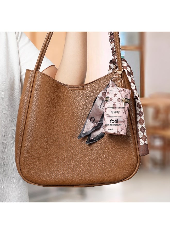High Luxury Coin Purse Pendant Earphone Bag Lipstick Mini Keychain Bag Retro Bucket Mouth Red Envelope Simple Pendant