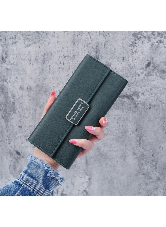 Ladies Purse Wallet PU Leather Long Women Wallet Card Holder Organiser Wallet Wristlet Clutch Wallet with Zipper Pocket Coin Purse Phone Wallet