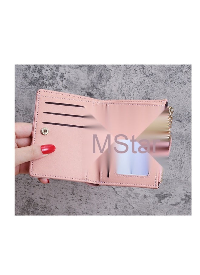 Ladies Purse Wallet PU Leather Mini Women Wallet Card Holder Organiser Wallet Wristlet Clutch Wallet with Zipper Pocket Coin Purse Phone Wallet with Tassel and Pendant