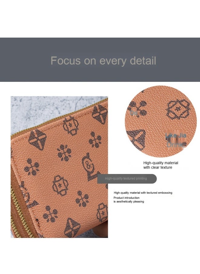 Ladies Purse Wallet PU Leather Long Women Wallet Card Holder Organiser Wallet Wristlet Clutch Wallet with Zipper Pocket Coin Purse Phone Wallet with Pendant