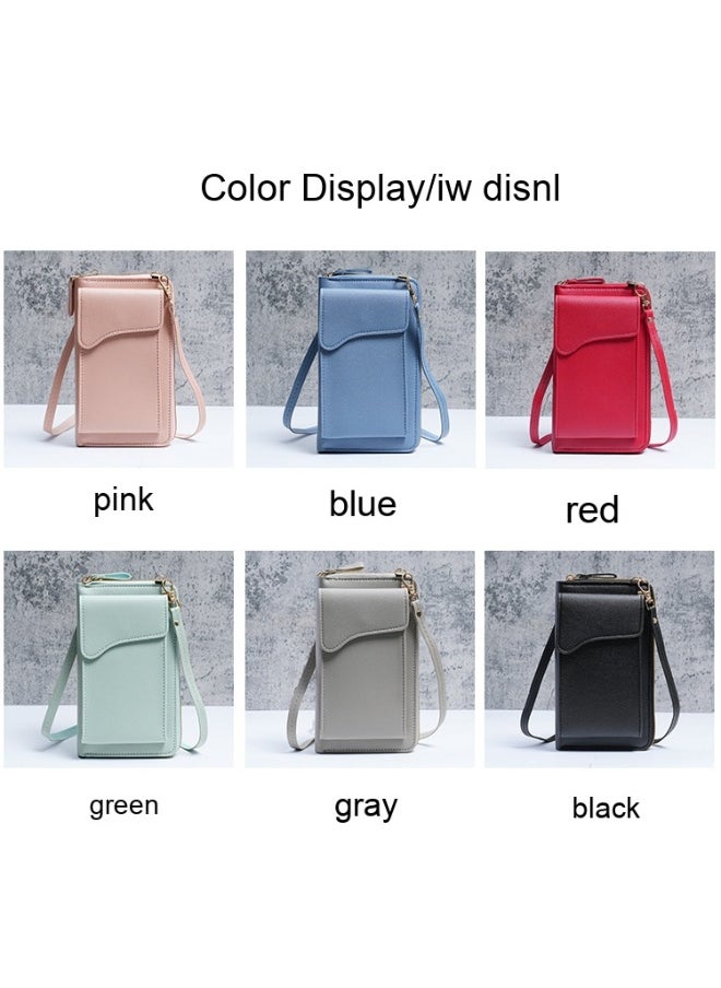 New Fashion Korean Single Shoulder Crossbody Bag Large Capacity Women's Long Purse Solid Color Purse Phone Wallet