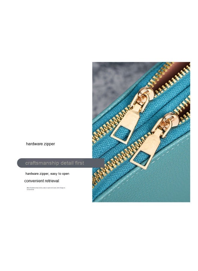 Ladies Purse Wallet PU Leather Long Women Wallet Card Holder Organiser Wallet Wristlet Clutch Wallet with Zipper Pocket Coin Purse Phone Wallet with Pendant