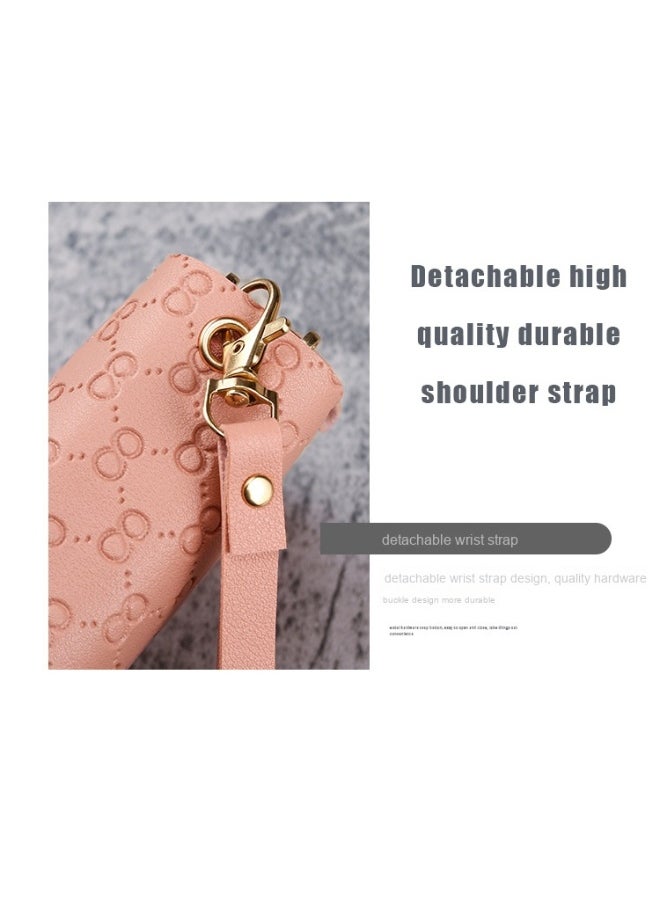 Ladies Purse Wallet PU Leather Long Women Wallet Card Holder Organiser Wallet Wristlet Clutch Wallet with Zipper Pocket Coin Purse Phone Wallet with Pendant