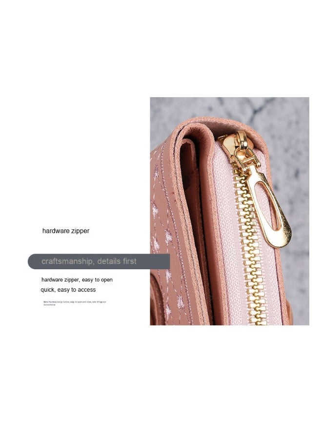 New Women's Purse Short Zipper Large Capacity Purse with Love Colorful Hand Bag Card Bag Wallet