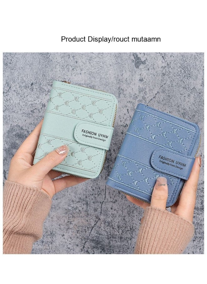 New Women's Purse Short Zipper Large Capacity Purse with Love Colorful Hand Bag Card Bag Wallet