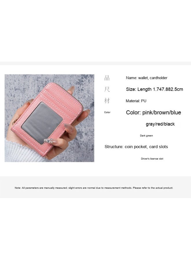 Multi-salad Chain Credit Card Bag 12 Card Slots Anti-theft Wallet Women's Small Card Holder Purse Wallet
