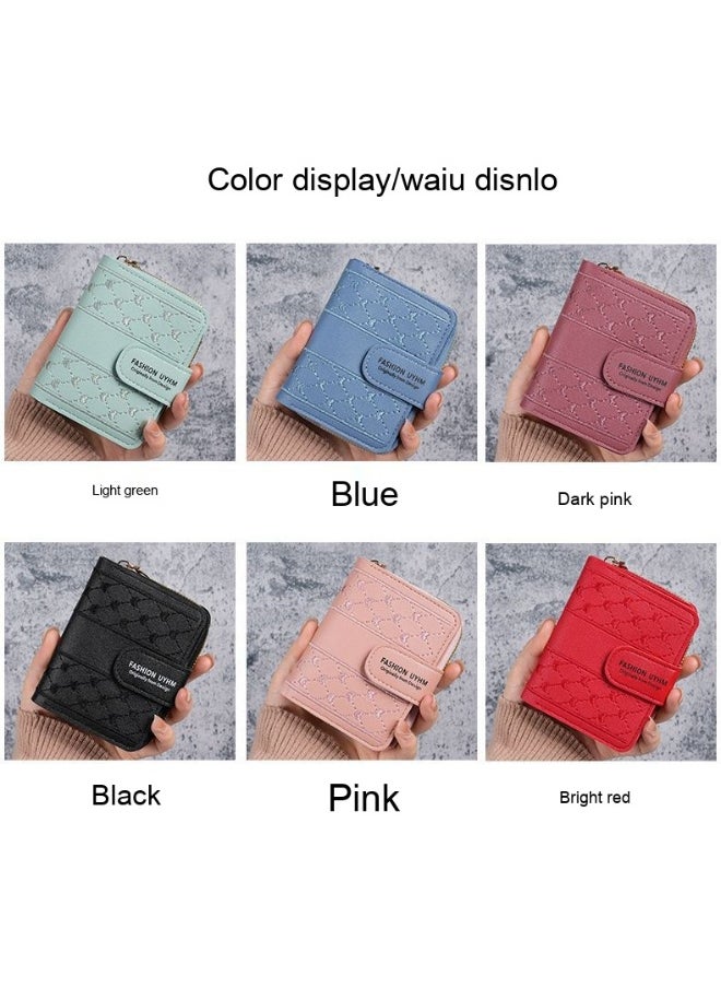 New Women's Purse Short Zipper Large Capacity Purse with Love Colorful Hand Bag Card Bag Wallet