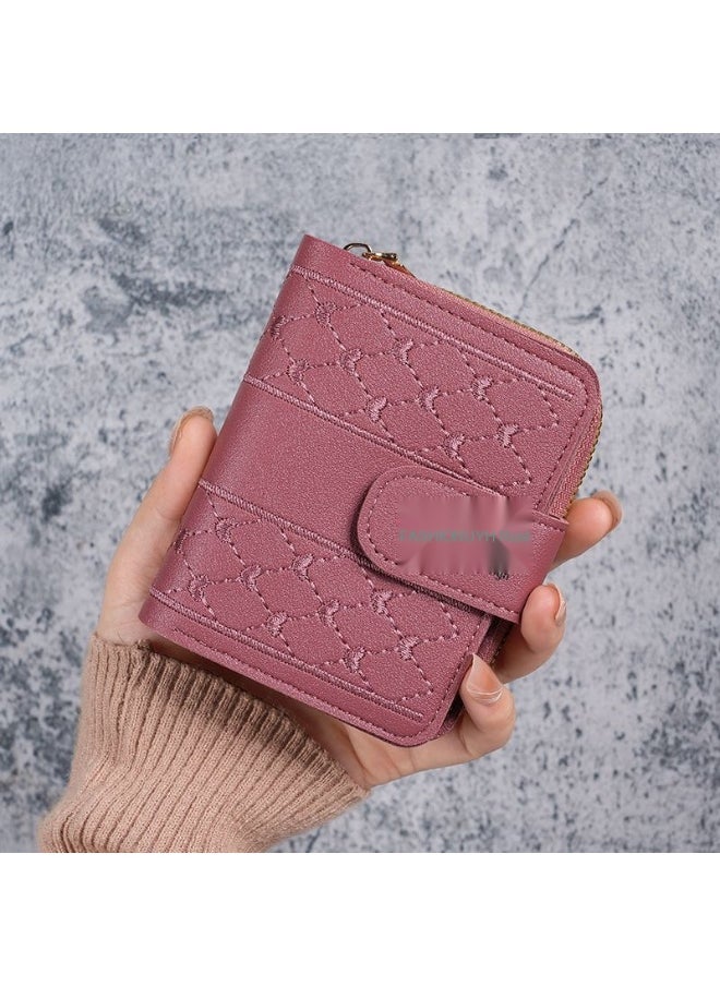 New Women's Purse Short Zipper Large Capacity Purse with Love Colorful Hand Bag Card Bag Wallet