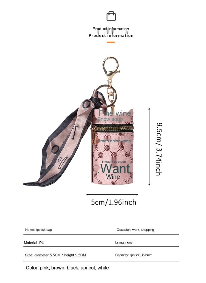 High Luxury Coin Purse Pendant Earphone Bag Lipstick Mini Keychain Bag Retro Bucket Mouth Red Envelope Simple Pendant