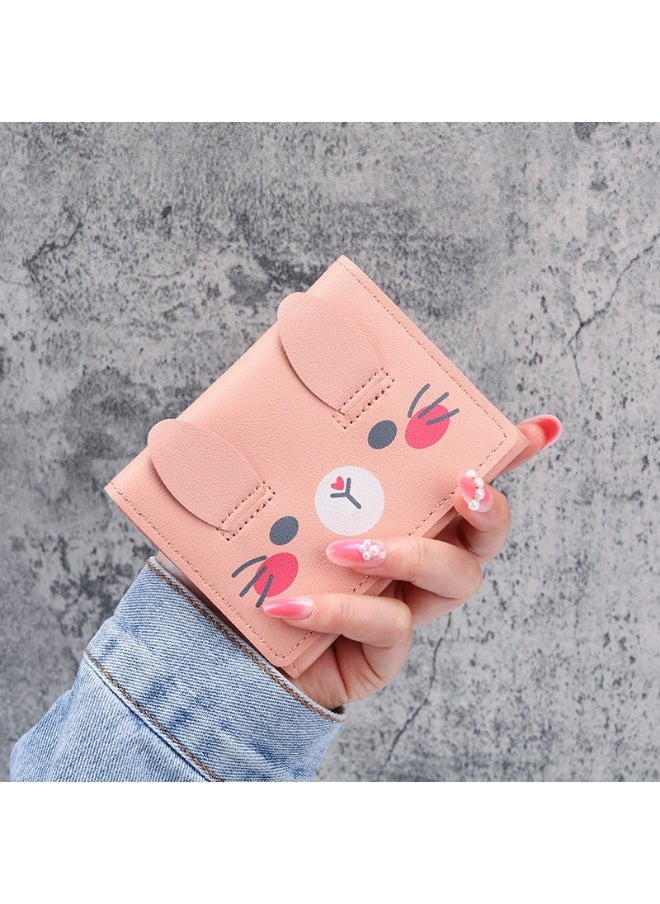 Ladies Purse Wallet PU Leather Mini Women Wallet Card Holder Organiser Wallet Wristlet Clutch Wallet with Zipper Pocket Coin Purse Phone Wallet