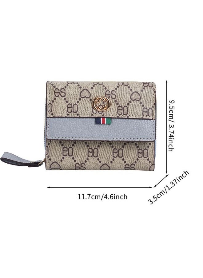 New Short Printed Multi-card Student Purse Ladies Large Capacity Organ Card Coin Purse Wallet All-in-one Bag