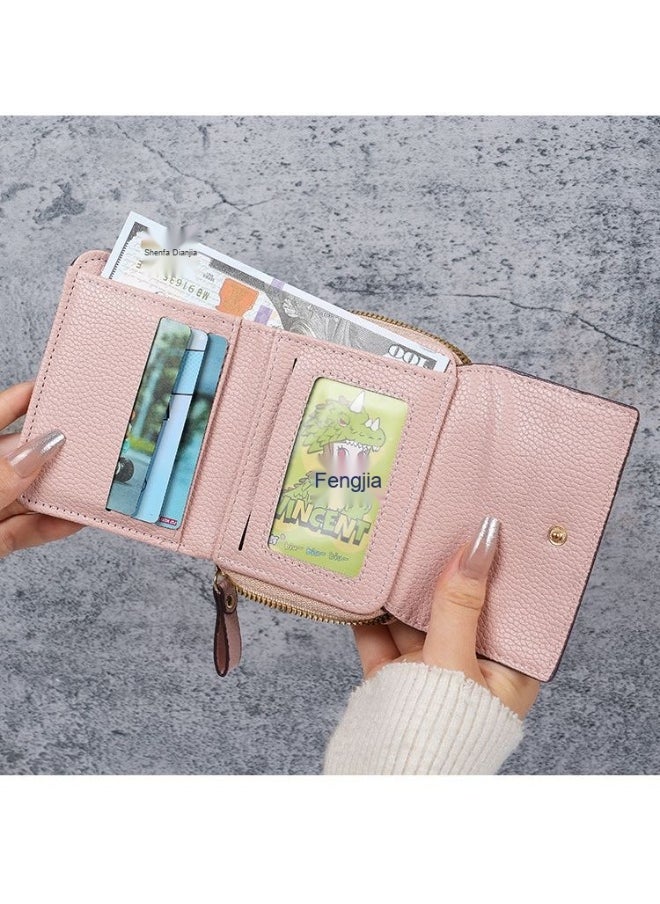 New Short Printed Multi-card Student Purse Ladies Large Capacity Organ Card Coin Purse Wallet All-in-one Bag