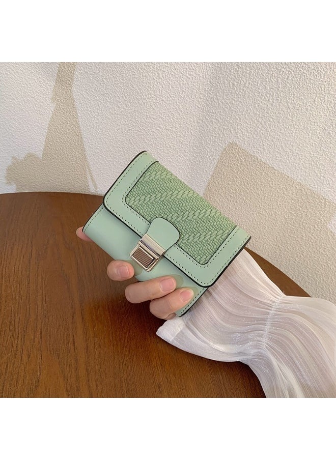 Ladies Purse Wallet PU Leather Short Women Wallet Card Holder Organiser Wallet Wristlet Clutch Wallet with Zipper Pocket Coin Purse