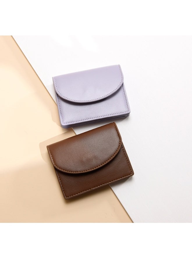 Korean Small Purse Women's Purse Short Folding Thin Solid Color Simple Student Fashion Wallet