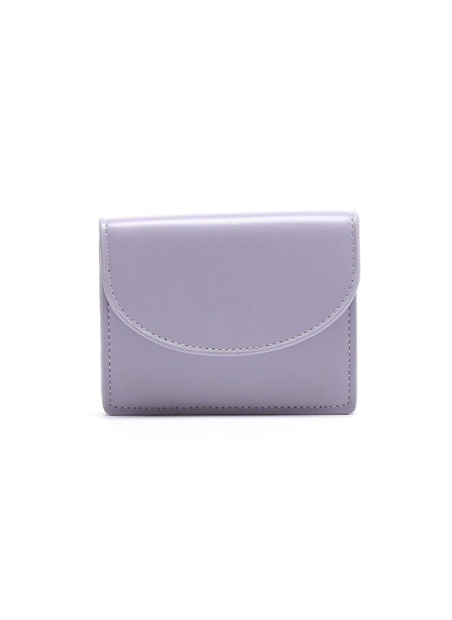 Korean Small Purse Women's Purse Short Folding Thin Solid Color Simple Student Fashion Wallet